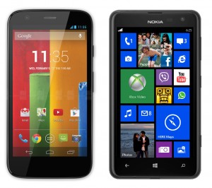 Moto G Lumia 625