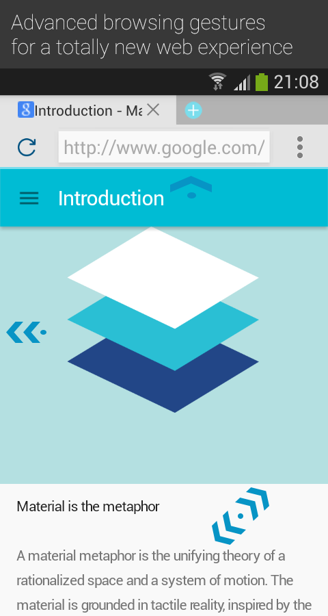 Now Material, o navegador mais ligeiro para Android