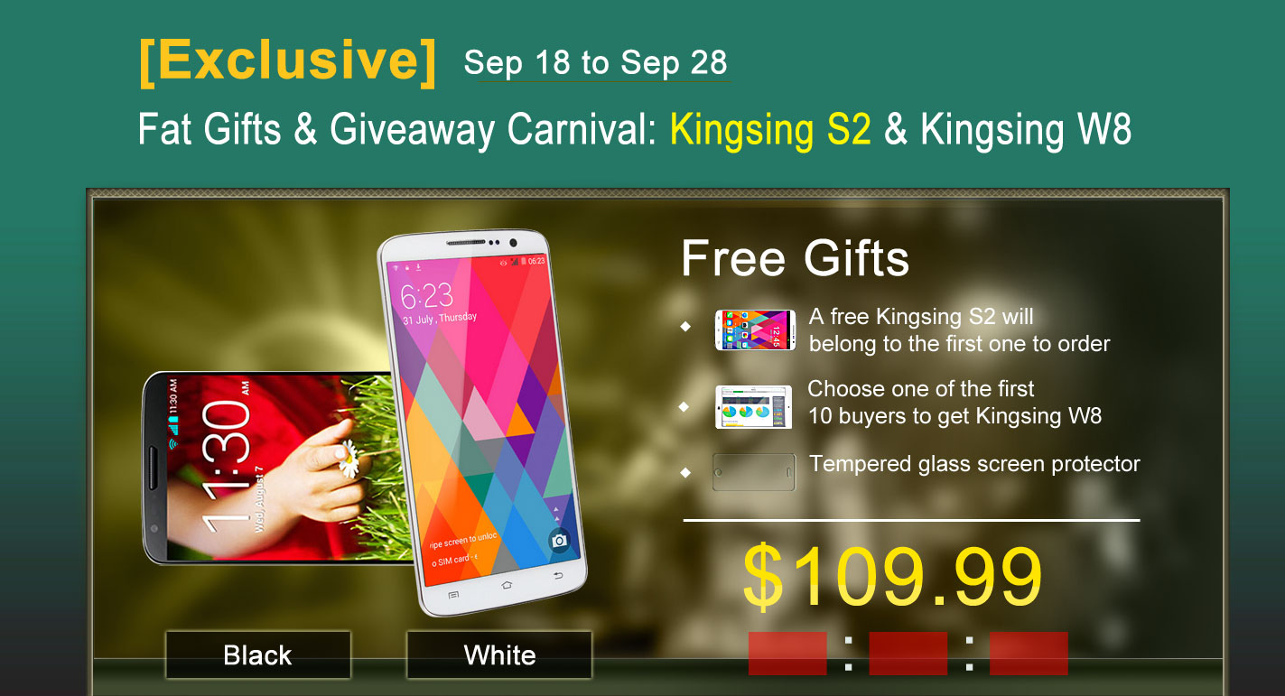 Kingsing S2 and Kingsing W8 Giveaway Promotion Review