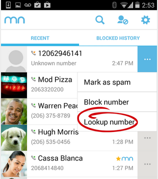 how to block numbers on android