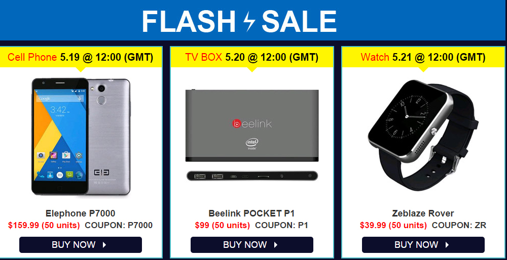 Gearbest big promotion (FLASH SALE) from 19 - 21 May 1