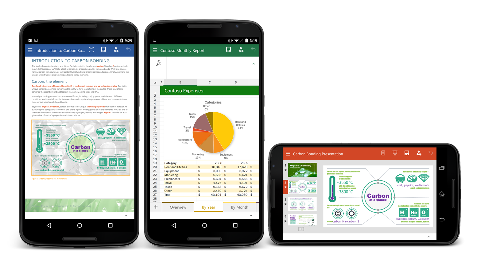 Word, Excel y Powerpoint disponible para teléfonos Android 1