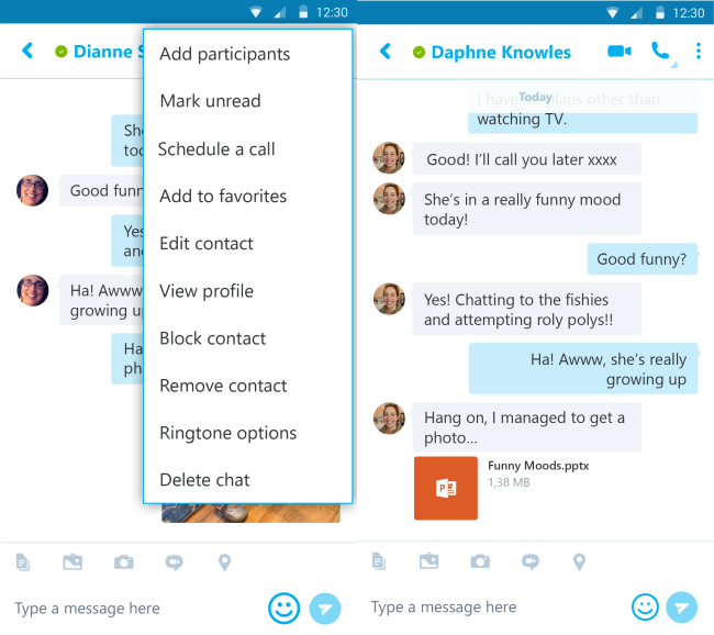 Skype for Android is updated to schedule calls and new options 1