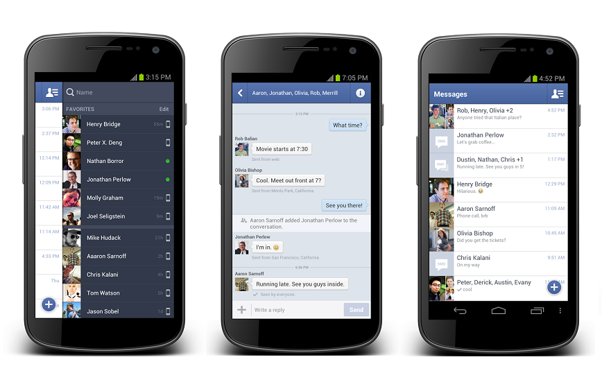 Facebook began testing the possibility to manage SMS from Messenger 1