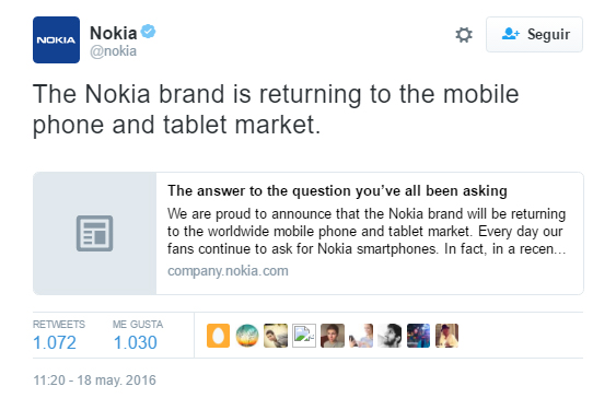 Nokia is officially back with a new Android smartphone 1