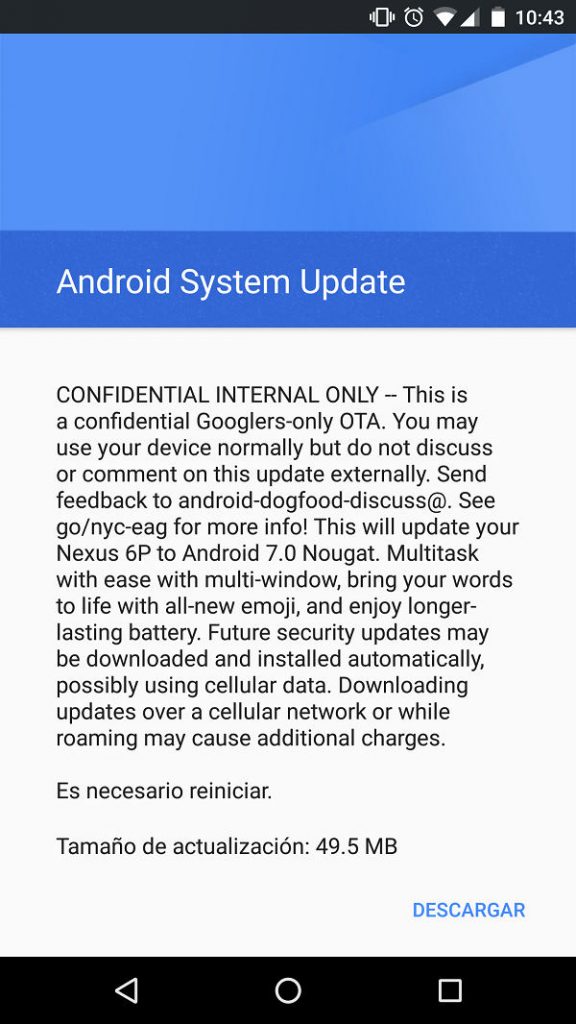 Android 7.0 Nougat previsto para agosto de acuerdo con Evleaks 1